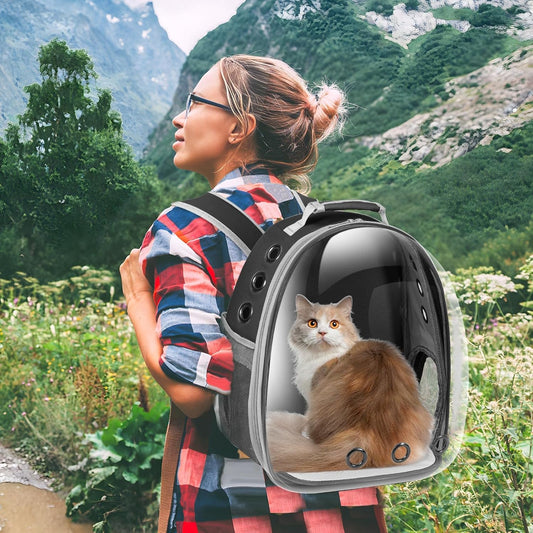 Cat & Dog Carrier Backpack – Space Capsule Pet Travel Bag for Hiking & Walking