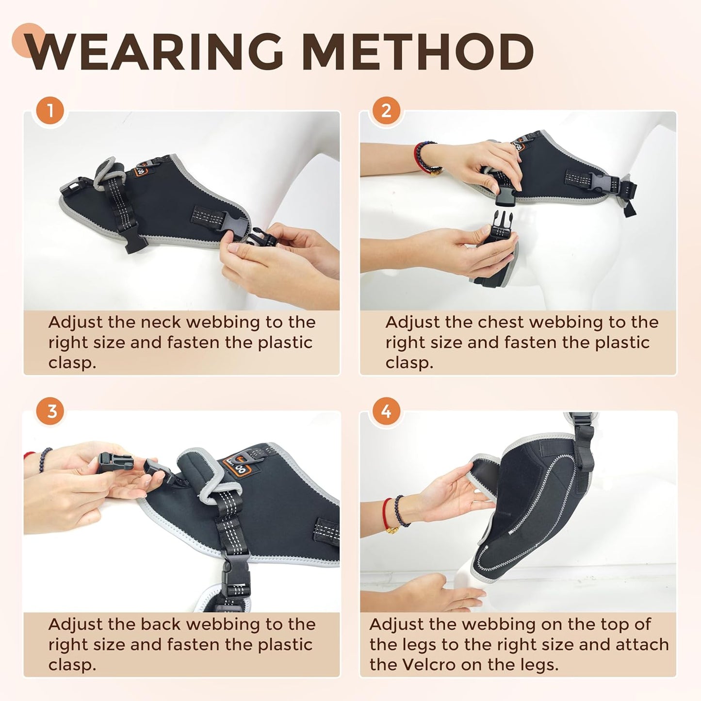 Dog Knee Brace – ACL & Patella Support, Adjustable & Breathable (M, Both Legs)